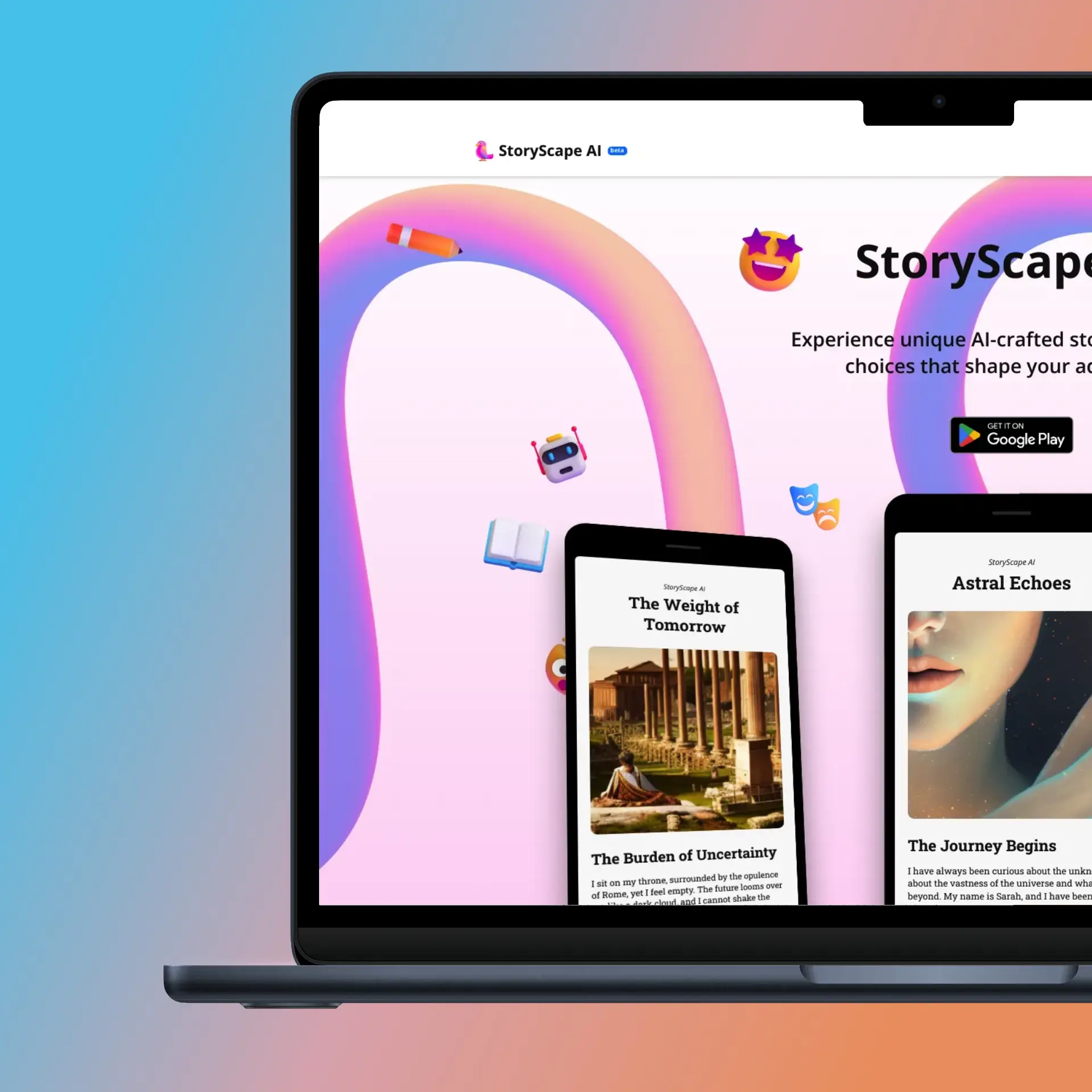 Macbook mit einer Webseite Internetseite die offen ist. Studio Bruch Architekten